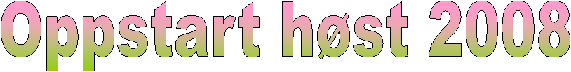 Oppstart hst 2008
